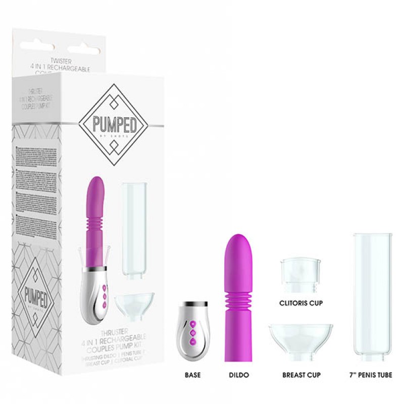 Pumped Thruster - Purple 4 in 1  Couples Pump Kit